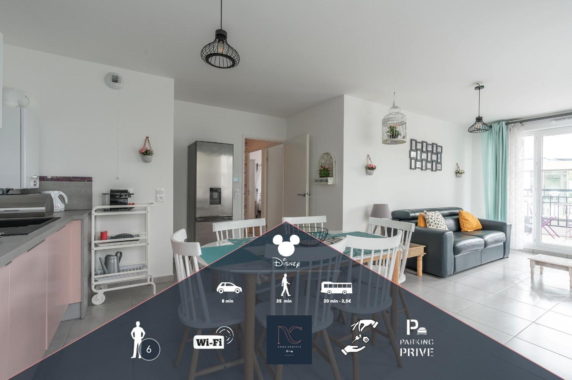 *Disneyland-Paris* 6Pers, Netflix, Wi-Fi, Parking 몽테브랭 외부 사진